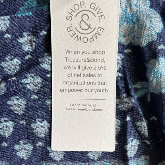 Treasure Bond Navy Floral Mix Duster One Size - Picture 4 of 6